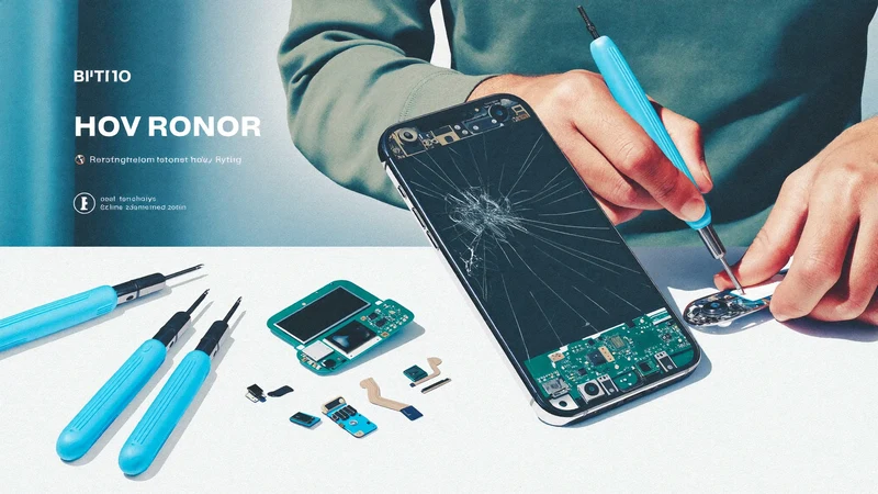 Ilustrace: servisní pracoviště pro opravy mobilních telefonů
